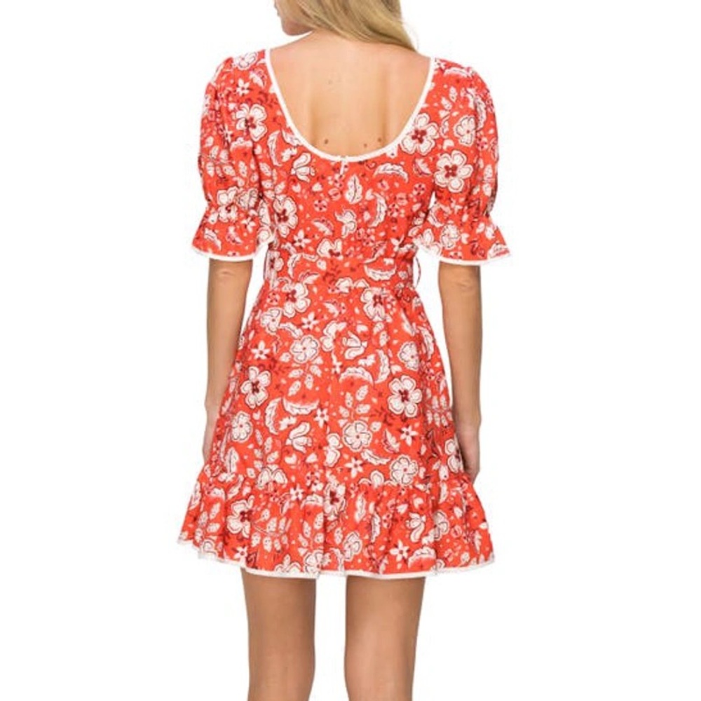 NWT Melloday Belted Floral Mini Dress - Picture 4 of 9